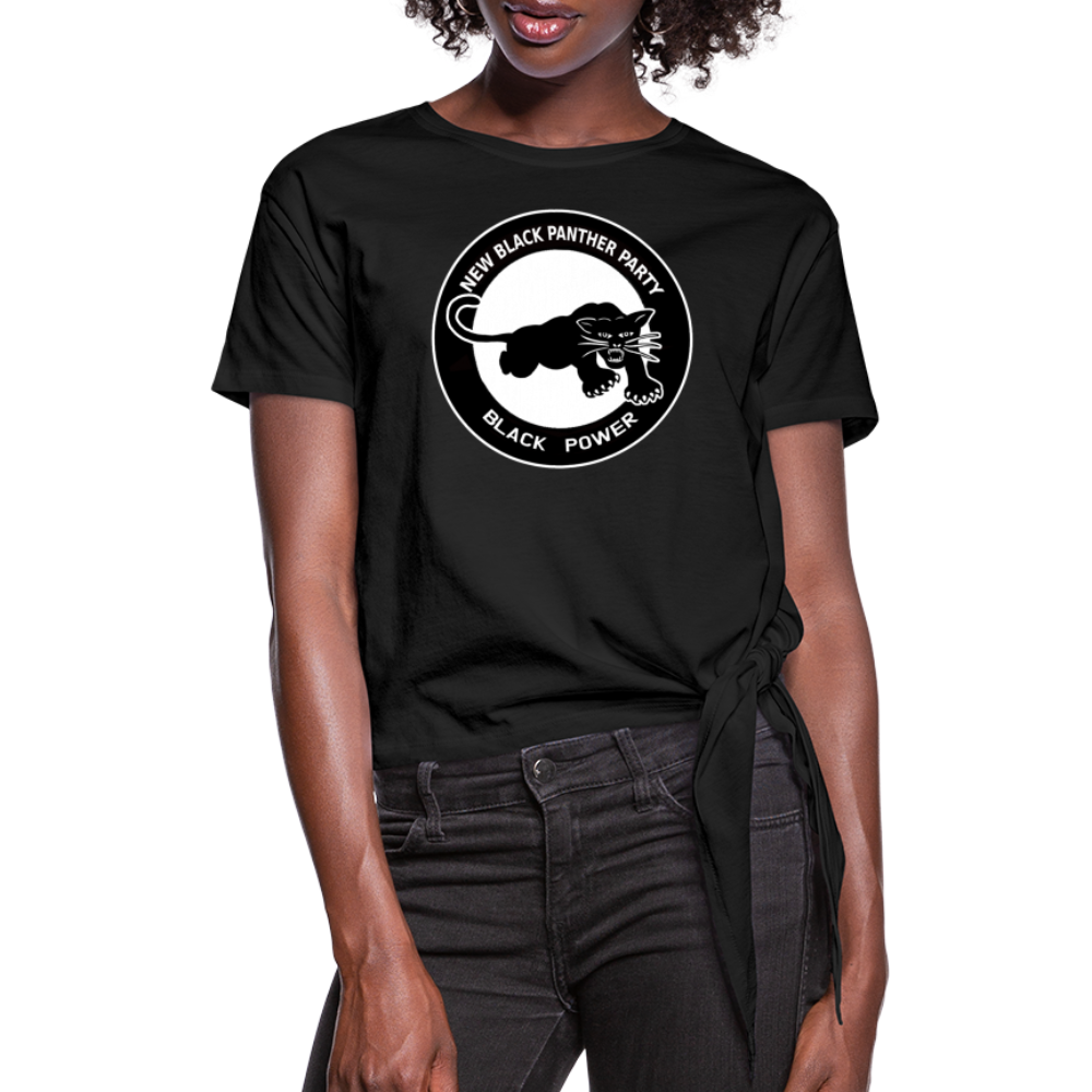 New Black Panther Clothing Women's Knotted T-Shirt - black