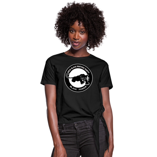 New Black Panther Clothing Women's Knotted T-Shirt - black