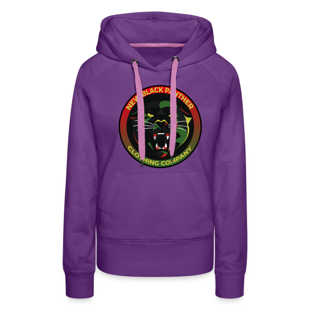 New Black Panther Clothing Company Logo Women’s Pullover Hoodie - purple