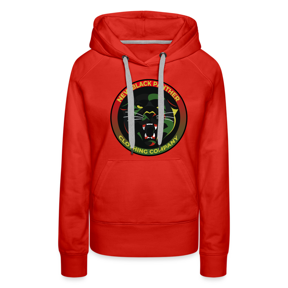 New Black Panther Clothing Company Logo Women’s Pullover Hoodie - red
