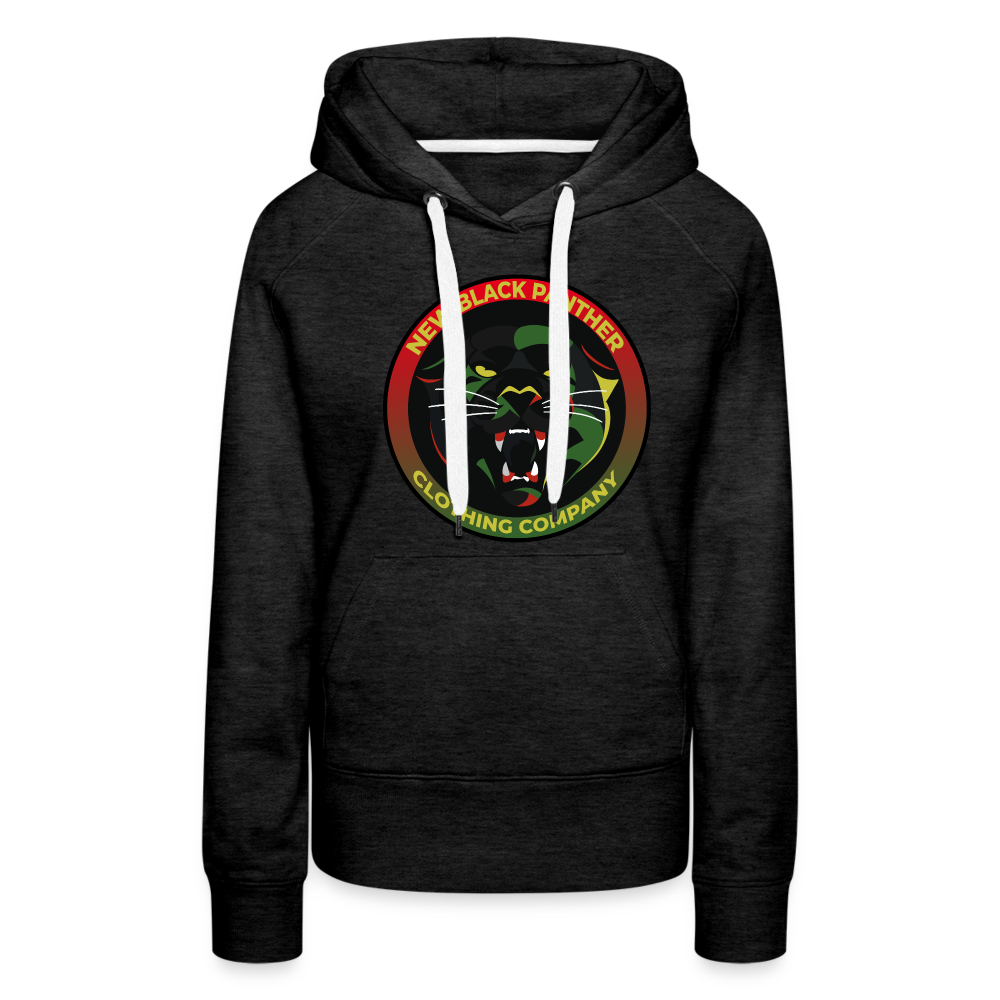 New Black Panther Clothing Company Logo Women’s Pullover Hoodie - charcoal grey