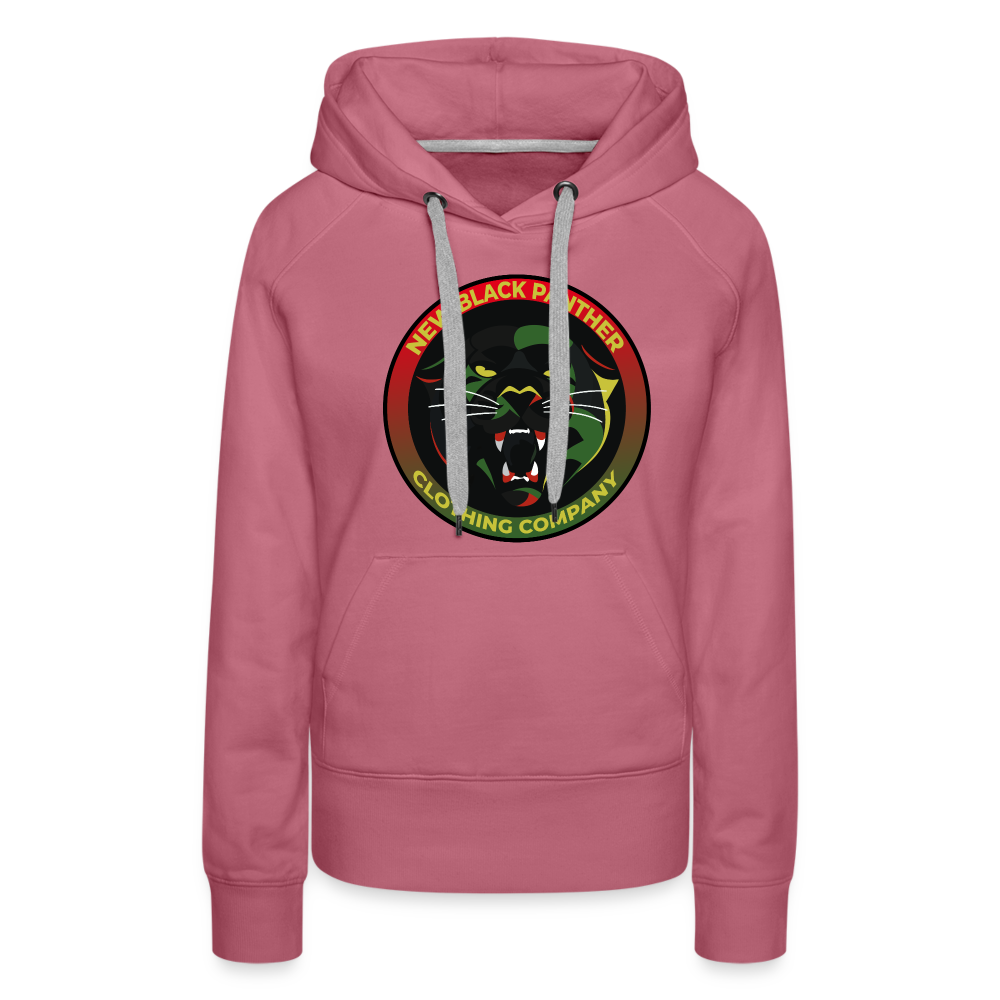 New Black Panther Clothing Company Logo Women’s Pullover Hoodie - mauve