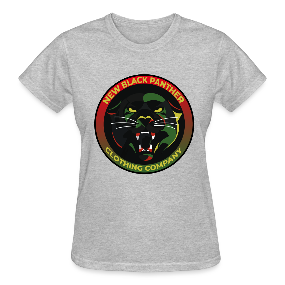 New Black Panther Clothing, Ladies Logo T-Shirt - heather gray